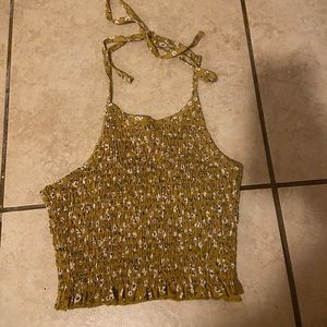 Floral halter top
